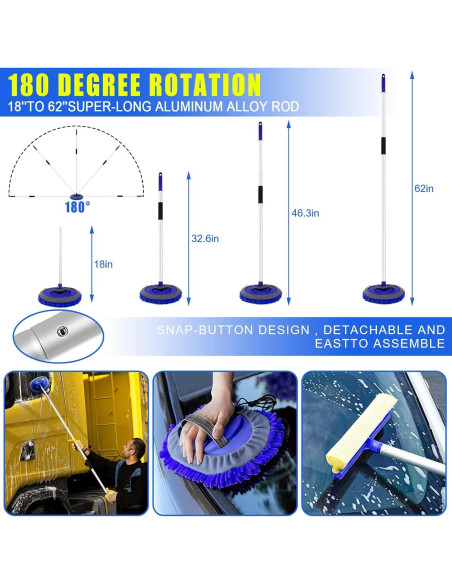 Kit de Lavado de Autos HORDALOR 21 Piezas con Cepillo 157 cm Kit de Lavado de Autos HORDALOR 21 Piezas con Cepillo 157 cm