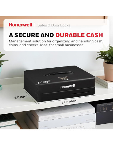 Caja de Dinero Pequeña Honeywell Deluxe con Bandeja Removible