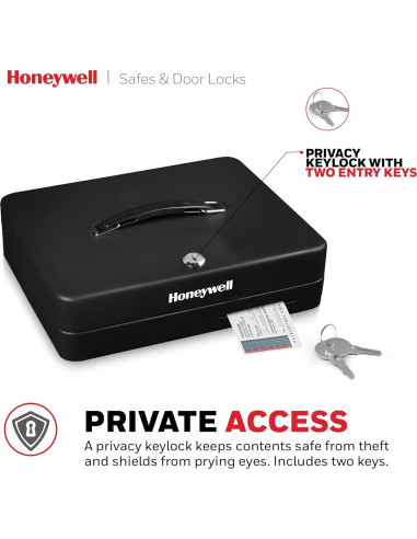 Caja de Dinero Pequeña Honeywell Deluxe con Bandeja Removible