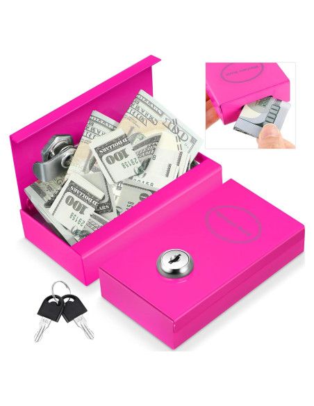 Caja de Metal para Jugadores Reallnaive - Ahorro Portátil Rojo Rosa Caja de Metal para Jugadores Reallnaive - Ahorro Portátil Rojo Rosa