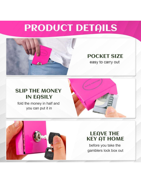 Caja de Metal para Jugadores Reallnaive - Ahorro Portátil Rojo Rosa Caja de Metal para Jugadores Reallnaive - Ahorro Portátil Rojo Rosa