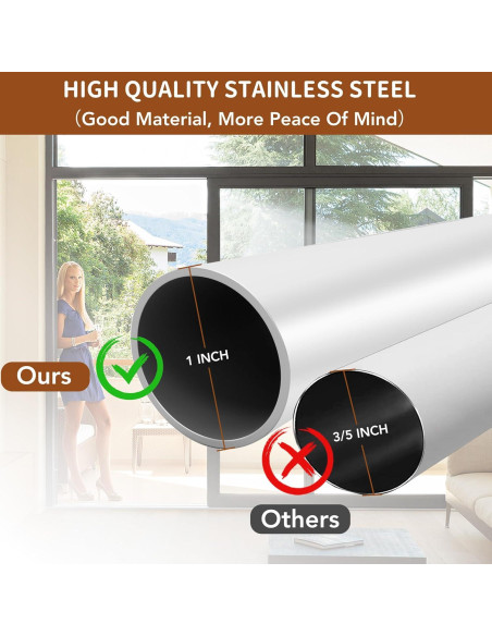Barra de Seguridad Ajustable Widyana para Puertas Correderas 43-117 cm Barra de Seguridad Ajustable Widyana para Puertas Correderas 43-117 cm