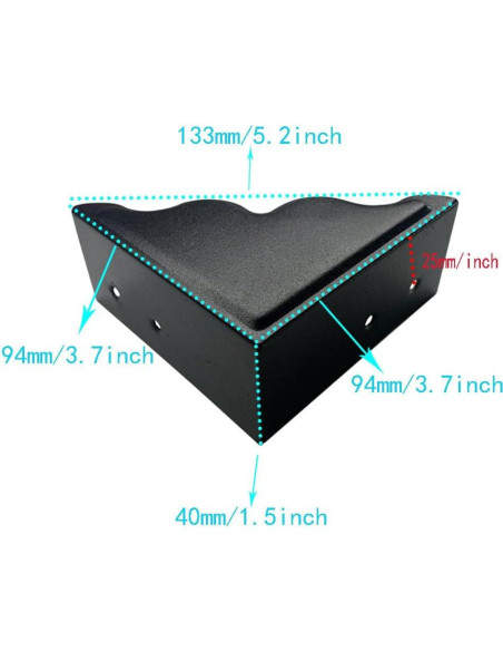 Protectores de Esquinas Metálicos Sutfmwe 9.4x9.4 cm Juego de 4 Protectores de Esquinas Metálicos Sutfmwe 9.4x9.4 cm Juego de 4