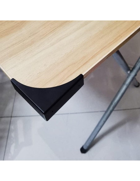 4 Protectores de Esquina de Metal Negro HWAQHDYL para Muebles 4 Protectores de Esquina de Metal Negro HWAQHDYL para Muebles