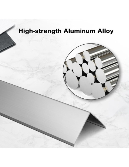 Protectores de Esquinas de Aluminio Yeaborn 12Pcs 5x5x122cm Protectores de Esquinas de Aluminio Yeaborn 12Pcs 5x5x122cm