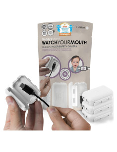 Protector de Cargador USB Geddy's Mom - Paquete de 3 Blanco