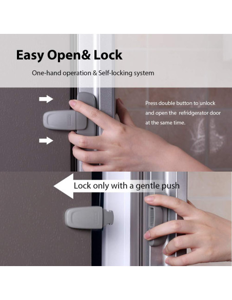 Cerradura de Refrigerador Eudemon para Niños - Gris, 1 Paquete Cerradura de Refrigerador Eudemon para Niños - Gris, 1 Paquete