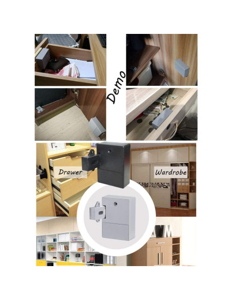 Cerradura Electrónica RFID ETEKJOY para Armarios de Madera Cerradura Electrónica RFID ETEKJOY para Armarios de Madera