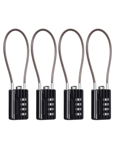 Candado de Combinación SEPOX 4 Dígitos 30mm Cable 16cm Negro