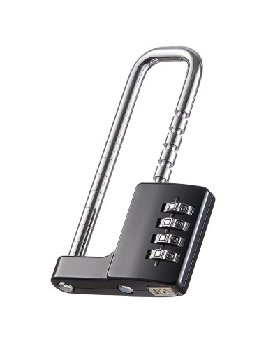 Candado de combinación ZGSJ 837 de acero inoxidable negro