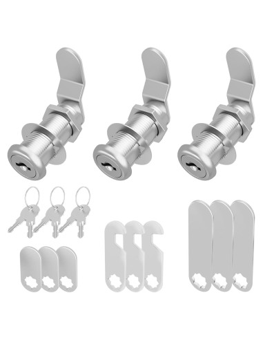 Cerraduras de Gabinete Yqwwda 1-1/2" con Llave - 3 Pcs
