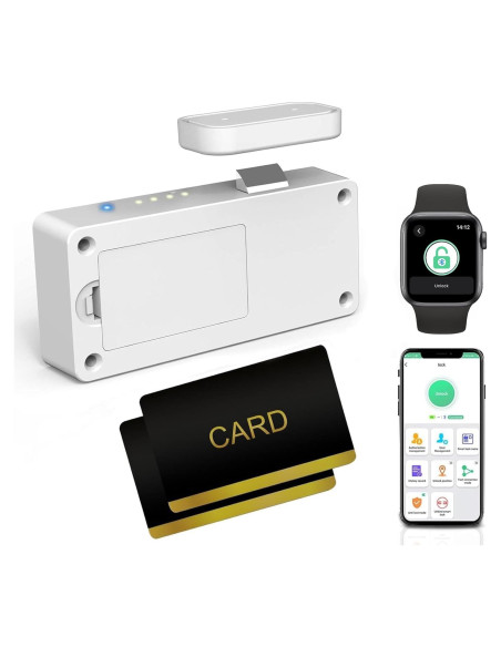 Cerradura de Cajón eLinkSmart RFID NFC Blanca Sin Perforar Cerradura de Cajón eLinkSmart RFID NFC Blanca Sin Perforar