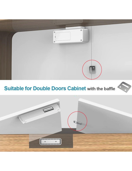 Cerradura de Cajón eLinkSmart RFID NFC Blanca Sin Perforar Cerradura de Cajón eLinkSmart RFID NFC Blanca Sin Perforar