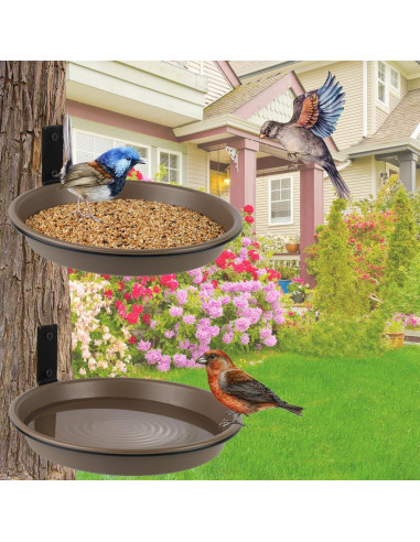 Paquete de 2 bandejas para aves FAHAWEL 21.3 cm plástico