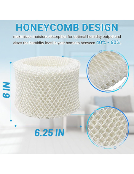 Filtros de Humidificador Lemige HC-888 C - 4 Pack Repuesto Filtros de Humidificador Lemige HC-888 C - 4 Pack Repuesto