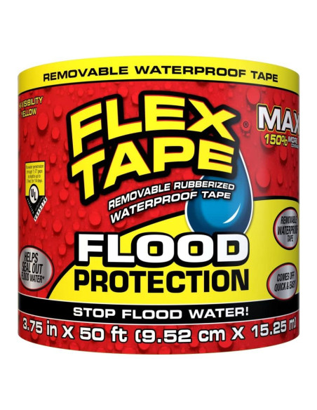 Cinta de goma impermeable Flex Tape 9.53 cm x 15.24 m MAX Cinta de goma impermeable Flex Tape 9.53 cm x 15.24 m MAX