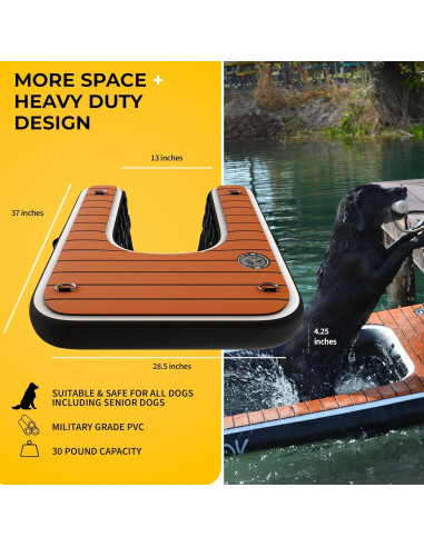 Rampa Inflable para Perros DOK Dog-DOK Mini 13.6kg PVC