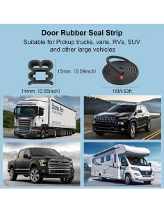 Tira de Sello de Goma BOAOSI 16m para Puertas de Vehículos Grandes 2