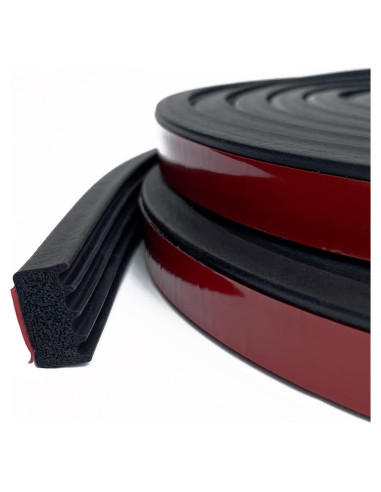 Sello de goma espuma EPDM Tintvent 7.92m negro para aislamiento