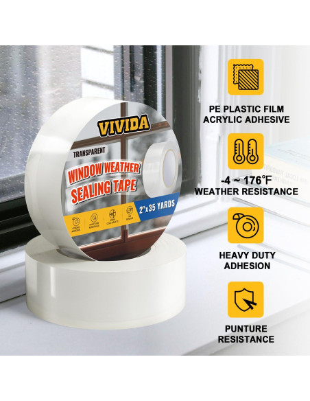 Cinta de Sellado VIVIDA 5 cm x 32 m Aislante Transparente Cinta de Sellado VIVIDA 5 cm x 32 m Aislante Transparente