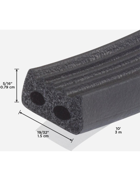 Sellador de Goma Negro M-D 3.05 m para Automóviles y Barcos Sellador de Goma Negro M-D 3.05 m para Automóviles y Barcos
