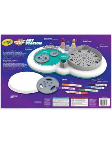 Estación de Arte Crayola Spin & Spiral 2-en-1 para Niños