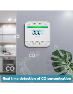 Detector de Monóxido de Carbono HuiDeonne XY-C610 con Pantalla LCD 2