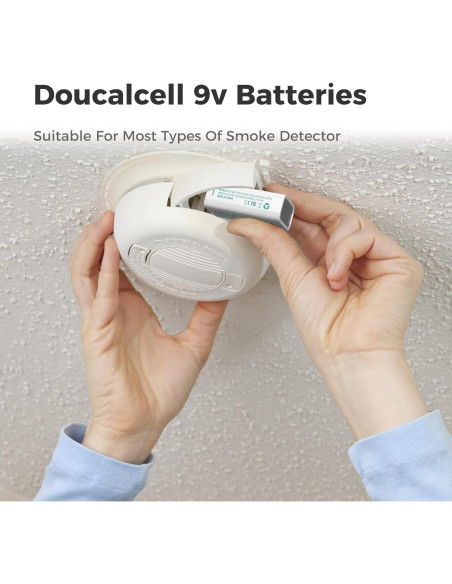 Paquete de 4 Baterías Alcalinas 9V Doucalcell de Larga Duración Paquete de 4 Baterías Alcalinas 9V Doucalcell de Larga Duración