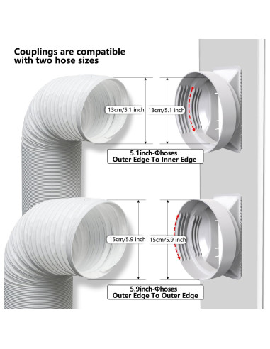 Kit de Ventilación Gulrear para Puerta Corredera 95" con Manguera 15 cm