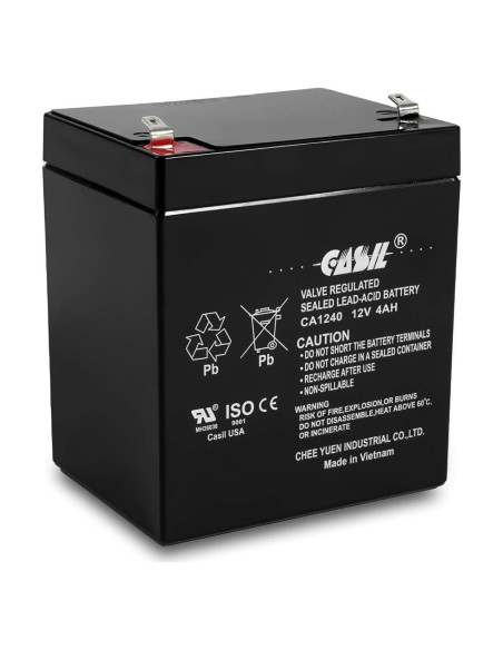Batería Casil CA1240 12V 4Ah para sistema de alarma Batería Casil CA1240 12V 4Ah para sistema de alarma