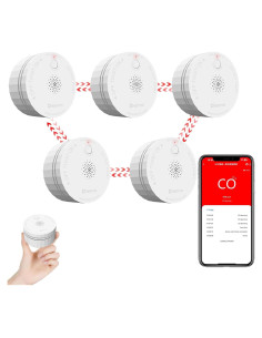 Detector de Monóxido de Carbono HEIMAN Mini WiFi 5 Paquete