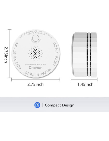 Detector de Monóxido de Carbono HEIMAN Mini WiFi 5 Paquete Detector de Monóxido de Carbono HEIMAN Mini WiFi 5 Paquete