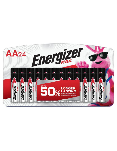 Baterías AA Alcalinas Energizer MAX - Paquete de 24 Unidades