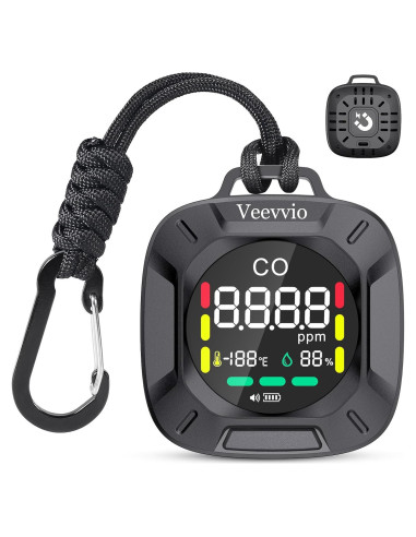 Detector de Monóxido de Carbono Veevvio HB-03 3 en 1 Recargable