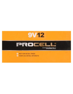 Baterías Duracell Procell 9V - Paquete de 12 Unidades