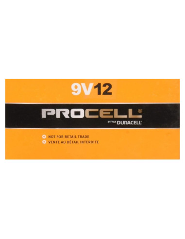 Baterías Duracell Procell 9V - Paquete de 12 Unidades