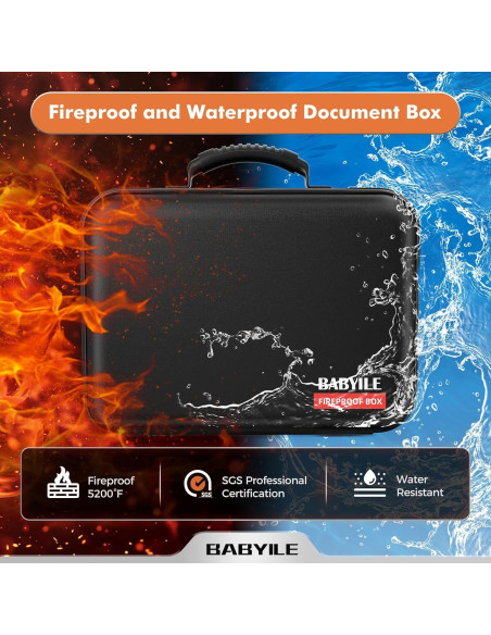 Caja Fuerte a Prueba de Fuego BABYILE 38.1x27.9cm Ligera Caja Fuerte a Prueba de Fuego BABYILE 38.1x27.9cm Ligera