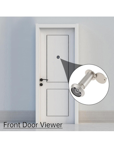 Mirilla de Puerta Latón Sólido 180 Grados Niquelado 14 mm