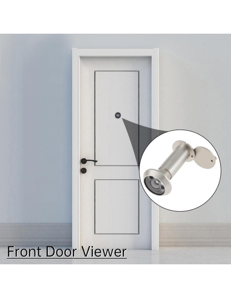 Mirilla de Puerta Latón Sólido 180 Grados Niquelado 14 mm Mirilla de Puerta Latón Sólido 180 Grados Niquelado 14 mm