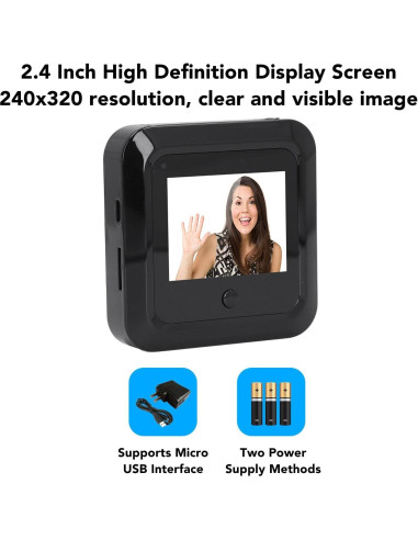 Visor de Puerta Digital Fockety 2.4" HD 0.3MP Gran Angular