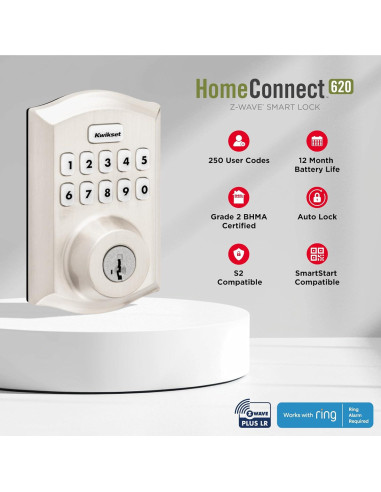 Cerradura Inteligente Kwikset HomeConnect 620 Z-Wave 1.64kg