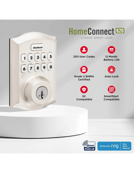 Cerradura Inteligente Kwikset HomeConnect 620 Z-Wave 1.64kg Cerradura Inteligente Kwikset HomeConnect 620 Z-Wave 1.64kg