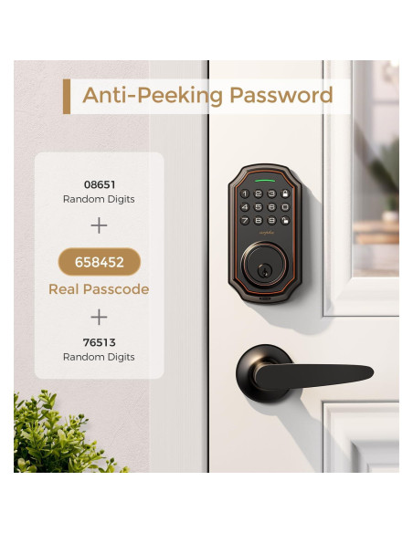 Cerradura Inteligente Arpha D180H Bronce con Teclado y App Cerradura Inteligente Arpha D180H Bronce con Teclado y App