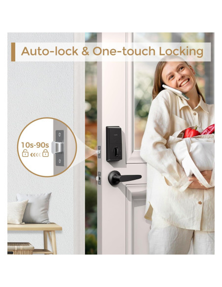 Cerradura Inteligente Arpha D180H Bronce con Teclado y App Cerradura Inteligente Arpha D180H Bronce con Teclado y App