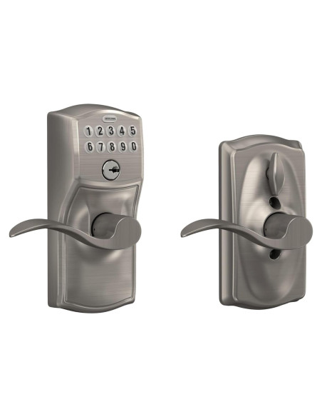 Cerradura de Puerta Schlage FE595VCAM619ACC Teclado Satinado Cerradura de Puerta Schlage FE595VCAM619ACC Teclado Satinado