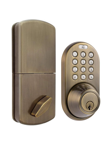 Cerradura Electrónica Sin Llave MiLocks DF-02AQ Bronce Antiguo