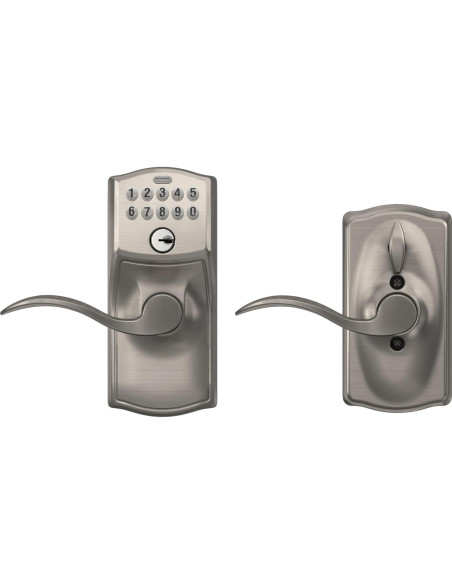 Cerradura de Puerta Schlage FE595VCAM619ACC Teclado Satinado Cerradura de Puerta Schlage FE595VCAM619ACC Teclado Satinado