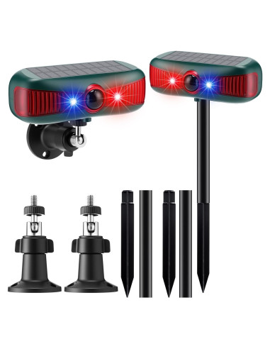 Alarma Solar Exterior Qualirey 4 Pcs Sensor Movimiento 129dB