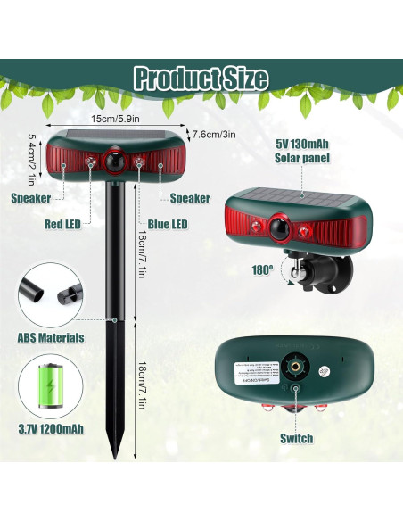 Alarma Solar Exterior Qualirey 4 Pcs Sensor Movimiento 129dB Alarma Solar Exterior Qualirey 4 Pcs Sensor Movimiento 129dB
