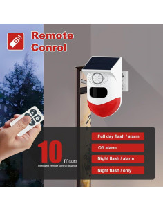Alarma Solar con Luz Estroboscópica Waytronic 120dB IP67 2